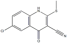 1,4-Dihydro-6-chloro-2-methylthio-4-oxoquinoline-3-carbonitrile Struktur
