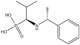 [(S)-2-Methyl-1-[[(R)-1-phenylethyl]amino]propyl]phosphonic acid Structure