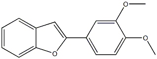 2-(3,4-Dimethoxyphenyl)benzofuran,,结构式