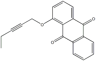 1-(2-ペンチニルオキシ)アントラキノン 化学構造式