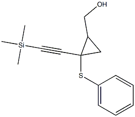 1-Phenylthio-1-(trimethylsilylethynyl)-2-(hydroxymethyl)cyclopropane,,结构式