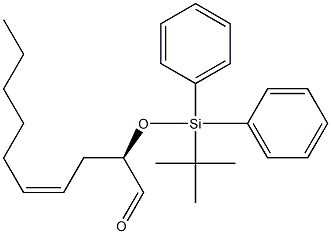 (2R,4Z)-2-[(tert-ブチルジフェニルシリル)オキシ]-4-デセナール 化学構造式