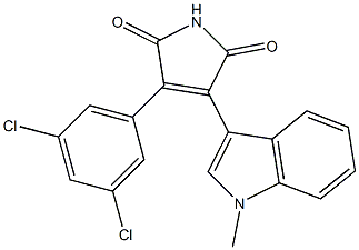 3-(1-Methyl-1H-indol-3-yl)-4-(3,5-dichlorophenyl)-1H-pyrrole-2,5-dione Structure