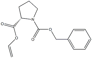 (2S)-1,2-ピロリジンジカルボン酸1-ベンジル2-ビニル 化学構造式