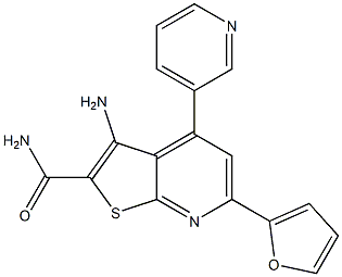 3-Amino-4-(3-pyridinyl)-6-(2-furanyl)thieno[2,3-b]pyridine-2-carboxamide