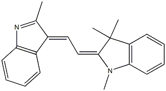 2,3-Dihydro-1,3,3-trimethyl-2-[2-(2-methyl-3H-indol-3-ylidene)ethylidene]-1H-indole,,结构式