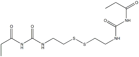 1,1'-[Dithiobis(2,1-ethanediyl)]bis(3-propanoylurea),,结构式