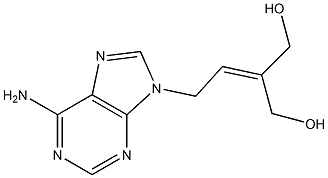 9-[4-ヒドロキシ-3-ヒドロキシメチル-2-ブテニル]-9H-プリン-6-アミン 化学構造式