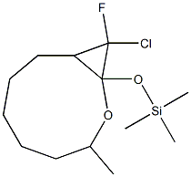 10-Chloro-10-fluoro-3-methyl-1-(trimethylsilyloxy)-2-oxabicyclo[7.1.0]decane,,结构式