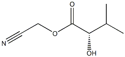 (S)-2-ヒドロキシ-3-メチルブタン酸シアノメチル 化学構造式