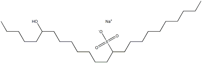 19-Hydroxytetracosane-11-sulfonic acid sodium salt,,结构式
