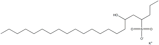 6-Hydroxydocosane-4-sulfonic acid potassium salt Struktur