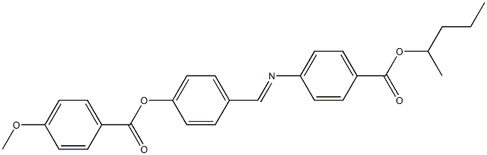 4-[4-(4-メトキシベンゾイルオキシ)ベンジリデンアミノ]安息香酸(1-メチルブチル) 化学構造式