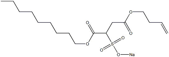 2-(Sodiosulfo)succinic acid 1-nonyl 4-(3-butenyl) ester Structure