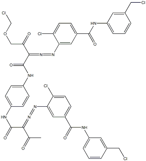  3,3'-[2-(Chloromethoxy)-1,4-phenylenebis[iminocarbonyl(acetylmethylene)azo]]bis[N-[3-(chloromethyl)phenyl]-4-chlorobenzamide]