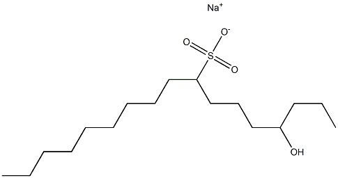 4-ヒドロキシヘプタデカン-8-スルホン酸ナトリウム 化学構造式