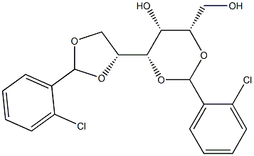 2-O,4-O:5-O,6-O-Bis(2-chlorobenzylidene)-D-glucitol,,结构式