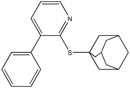 2-[(Adamantan-1-yl)thio]-3-phenylpyridine Struktur