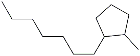 1-メチル-2-ヘプチルシクロペンタン 化学構造式