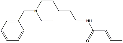 N-[5-(エチルベンジルアミノ)ペンチル]-2-ブテンアミド 化学構造式