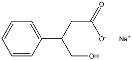 4-ヒドロキシ-3-フェニル酪酸ナトリウム 化学構造式