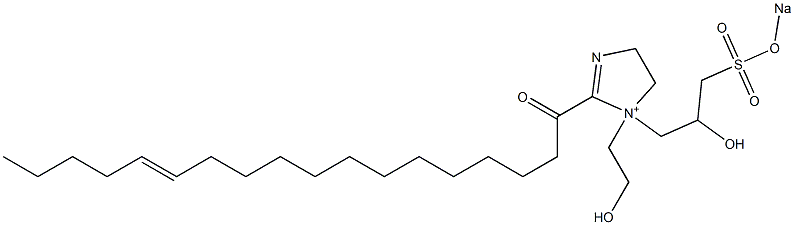 1-(2-ヒドロキシエチル)-1-[2-ヒドロキシ-3-(ソジオオキシスルホニル)プロピル]-2-(13-オクタデセノイル)-2-イミダゾリン-1-イウム 化学構造式