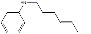 N-(4-Heptenyl)aniline 结构式