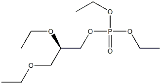 (-)-りん酸ジエチル(R)-2,3-ジエトキシプロピル 化学構造式
