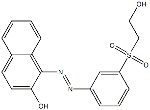1-[3-[(2-ヒドロキシエチル)スルホニル]フェニルアゾ]-2-ナフトール 化学構造式