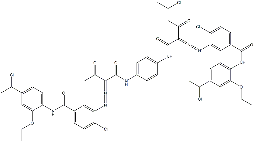 3,3'-[2-(1-Chloroethyl)-1,4-phenylenebis[iminocarbonyl(acetylmethylene)azo]]bis[N-[4-(1-chloroethyl)-2-ethoxyphenyl]-4-chlorobenzamide]