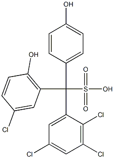 (3-Chloro-6-hydroxyphenyl)(2,3,5-trichlorophenyl)(4-hydroxyphenyl)methanesulfonic acid
