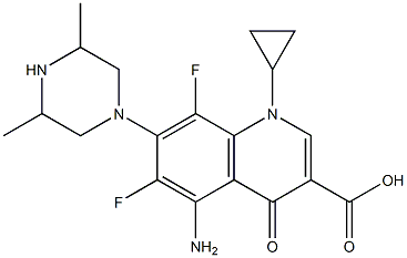 5-Amino-1-cyclopropyl-6,8-difluoro-1,4-dihydro-4-oxo-7-(3,5-dimethyl-1-piperazinyl)quinoline-3-carboxylic acid|