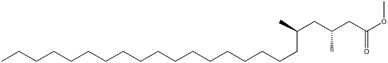 (3R,5R)-3,5-Dimethyltricosanoic acid methyl ester Structure