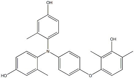 N,N-Bis(4-hydroxy-2-methylphenyl)-4-(3-hydroxy-2,4-dimethylphenoxy)benzenamine Structure