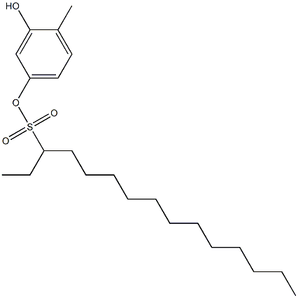 3-ペンタデカンスルホン酸3-ヒドロキシ-4-メチルフェニル 化学構造式