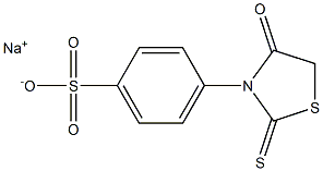 p-(4-Oxo-2-thioxo-3-thiazolidinyl)benzenesulfonic acid sodium salt Structure