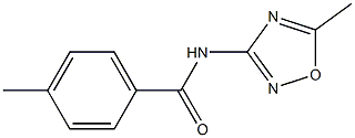 N-(5-Methyl-1,2,4-oxadiazole-3-yl)-4-methylbenzamide 结构式