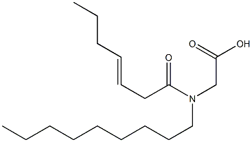 N-(3-Heptenoyl)-N-nonylglycine,,结构式