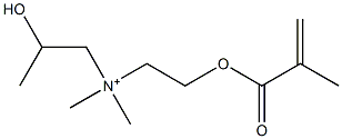 2-ヒドロキシ-N,N-ジメチル-N-[2-[(2-メチル-1-オキソ-2-プロペニル)オキシ]エチル]-1-プロパンアミニウム 化学構造式