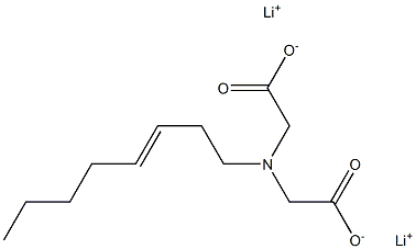 (3-Octenyl)iminodiacetic acid dilithium salt Structure