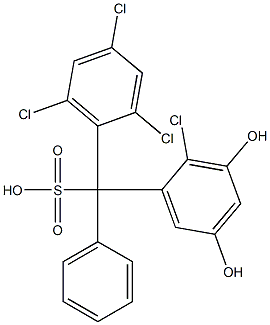 (2-Chloro-3,5-dihydroxyphenyl)(2,4,6-trichlorophenyl)phenylmethanesulfonic acid