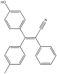 (Z)-3-(4-ヒドロキシフェニル)-3-(4-メチルフェニル)-2-フェニルアクリロニトリル 化学構造式