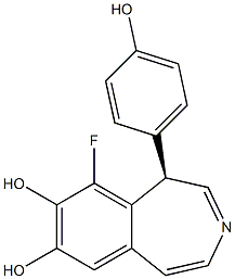 (1R)-9-Fluoro-1-(4-hydroxyphenyl)-1H-3-benzazepine-7,8-diol Structure