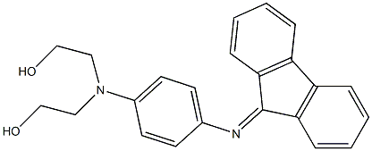 N-(9H-フルオレン-9-イリデン)-4-[ビス(2-ヒドロキシエチル)アミノ]フェニルアミン 化学構造式