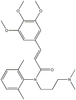 N-[3-(Dimethylamino)propyl]-N-[2,6-dimethylphenyl]-3-(3,4,5-trimethoxyphenyl)propenamide Structure