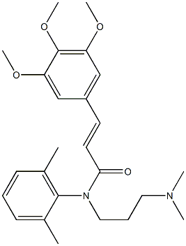 N-[3-(Dimethylamino)propyl]-N-[2,6-dimethylphenyl]-3-(3,4,5-trimethoxyphenyl)propenamide 结构式