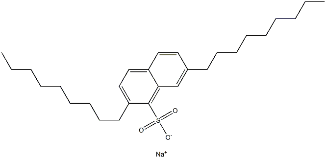 2,7-Dinonyl-1-naphthalenesulfonic acid sodium salt Structure