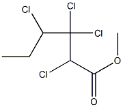 2,3,3,4-テトラクロロヘキサン酸メチル 化学構造式