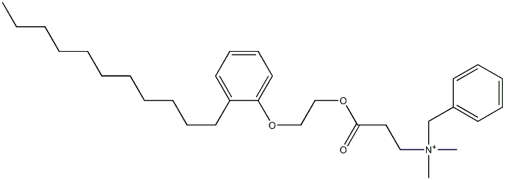 N,N-Dimethyl-N-benzyl-N-[2-[[2-(2-undecylphenyloxy)ethyl]oxycarbonyl]ethyl]aminium 结构式