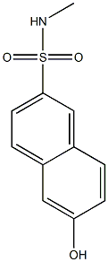 6-ヒドロキシ-N-メチル-2-ナフタレンスルホンアミド 化学構造式